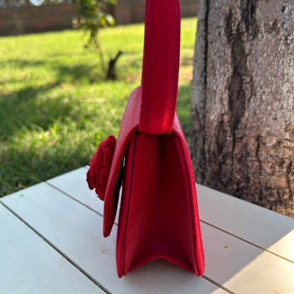 Red Satin Special Occasion Mini Bag NWT - Picture 6 of 9